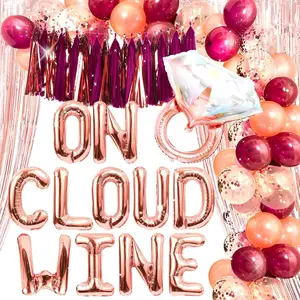 Bride On Cloud Wine Bachelorette Party Decoration Wine Bachelorette Party Cloud 9 Bachelorette Decorations Wine Balloon On Cloud 9 Bridal Shower Decorations