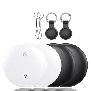 Bluetooth Tracker for Android, Google Certified Key Finder/Luggage Tracker/Item Locator Compatible with Google Find My Device App, Smart Tracking Tag for Keys, Suitcase, Backpack, Wallet(Black+White)