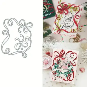 Butterfly Flower Vine Decorative Metal Cutting Die, Fits Various Cutters, Ideal for Greeting Card Decoration, Handmade Crafts