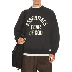 Fear of God ESSENTIALS Campus 90's Crewneck Sweatshirt in Faded Black