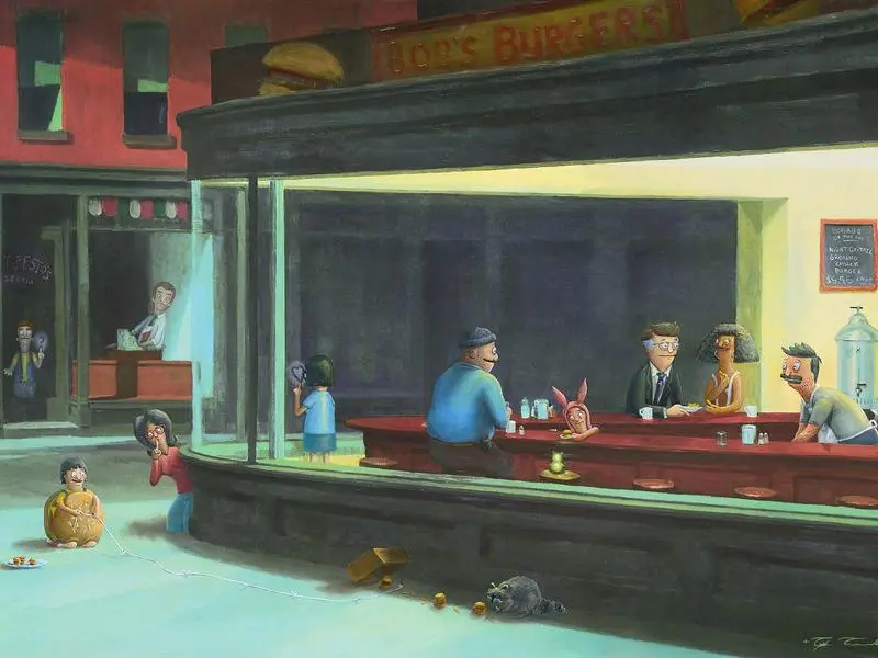 A Classic With Cheese High Quality Canvas Print Nighthawks Fanart Unique Artwork Modern Home Decor Illustrations Decoration Items wall decor wall art posters