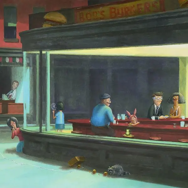 A Classic With Cheese High Quality Canvas Print Nighthawks Fanart Unique Artwork Modern Home Decor Illustrations Decoration Items wall decor wall art posters