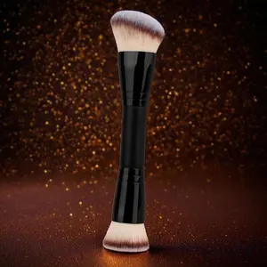 Double-Ended Portable Multi-Purpose Foundation and Contouring Brush Makeup Brush