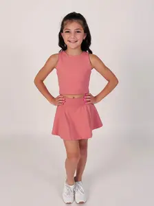 Tween Peach Sports Tank Top - For Summer - Flattering Fit & Premium Fabric - Perfect for Active Tweens