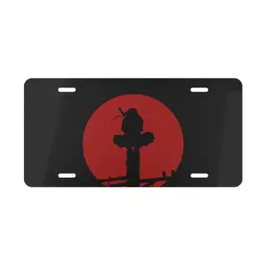 Uchiha Brother Akatsuki Cloud Metal License Plate Frame - Ninja Itachi & Sasuke Anime Car Decor