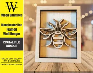 Bumble Bee / Honey Bee / Manchester Bee - Digital File Bundle for Laser Cutters - Glowforge Ready