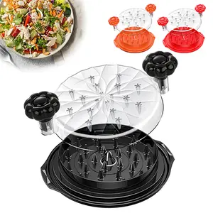 Chicken Shredder Tool Twist Large 10.8 Inch, Chicken Breast Pork Beef Meat Manual Machine Widened Anti Slip Mat (Multicolor)