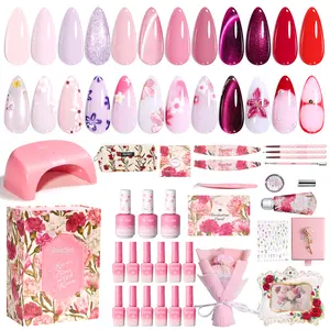 Beetles Gel Polish Mother’s Day Gift Box HEMA Free Gel Nail Polish Manicure Kit, Shea Butter Hand Cream, Premium Keepsake Gift Box for Mom mothersdaygift