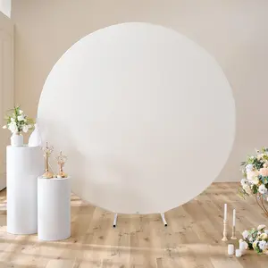 New Pure White Circular Background Cloth Wedding Birthday Party Decoraion Baby Shower Wedding Party Supplies Round Backdrop Cloth Gifts