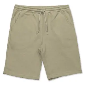 Men's Yellow Fleece Shorts for Daily Wear or Gym, Stretchy and Comfortable with Elastic Waistband and Drawstring
