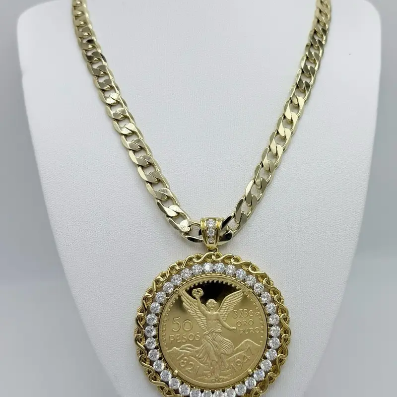 Cadenas centenario 10mm 24inch Laminado 14k Alta Calidad uso Diario