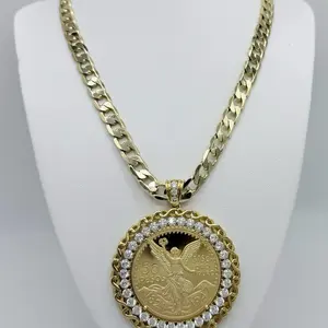 Cadenas centenario 10mm 24inch Laminado 14k Alta Calidad uso Diario