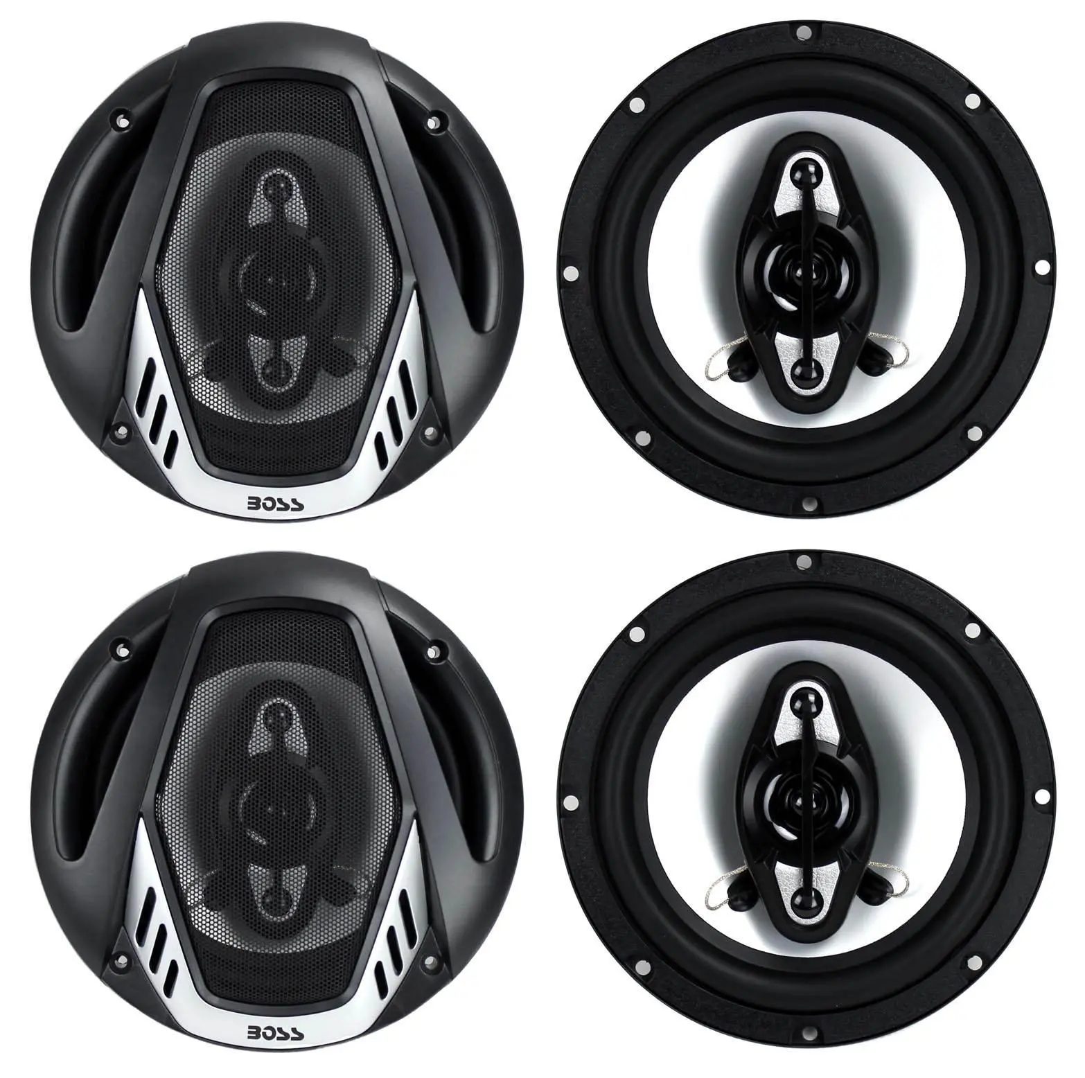 BOSS Audio NX654 Onyx 6.5" 400W 4-Way Car Audio Coaxial Stereo Speakers, 2 Pair BOSS Audio NX654 Onyx 6.5" 400W 4-Way Car Audio Coaxial Stereo Speakers, 2 Pair