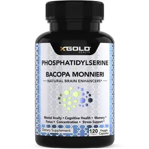 PhosphatidylSerine & Bacopa Monnieri 800 mg 2 in 1 Supplement - Natural Brain Enhancer/Nootropic for Enhanced Focus and Concentration