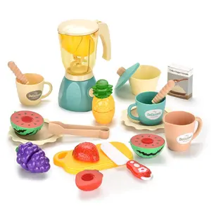 1SET Role Play Kitchen Set, Miniature Cooking Set, Supermarket Cash Register Electric Juicer Toy, Afternoon Tea Pretend Play Kit, Kids Cooking & Dining Accessories