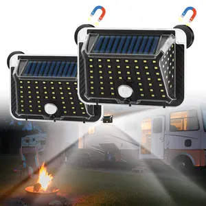 Magnetic RV Solar Lights with Motion Sensor | Exterior & Outdoor Lighting for Camper, Trailer, 5th Wheel, Truck (2 Pack)
