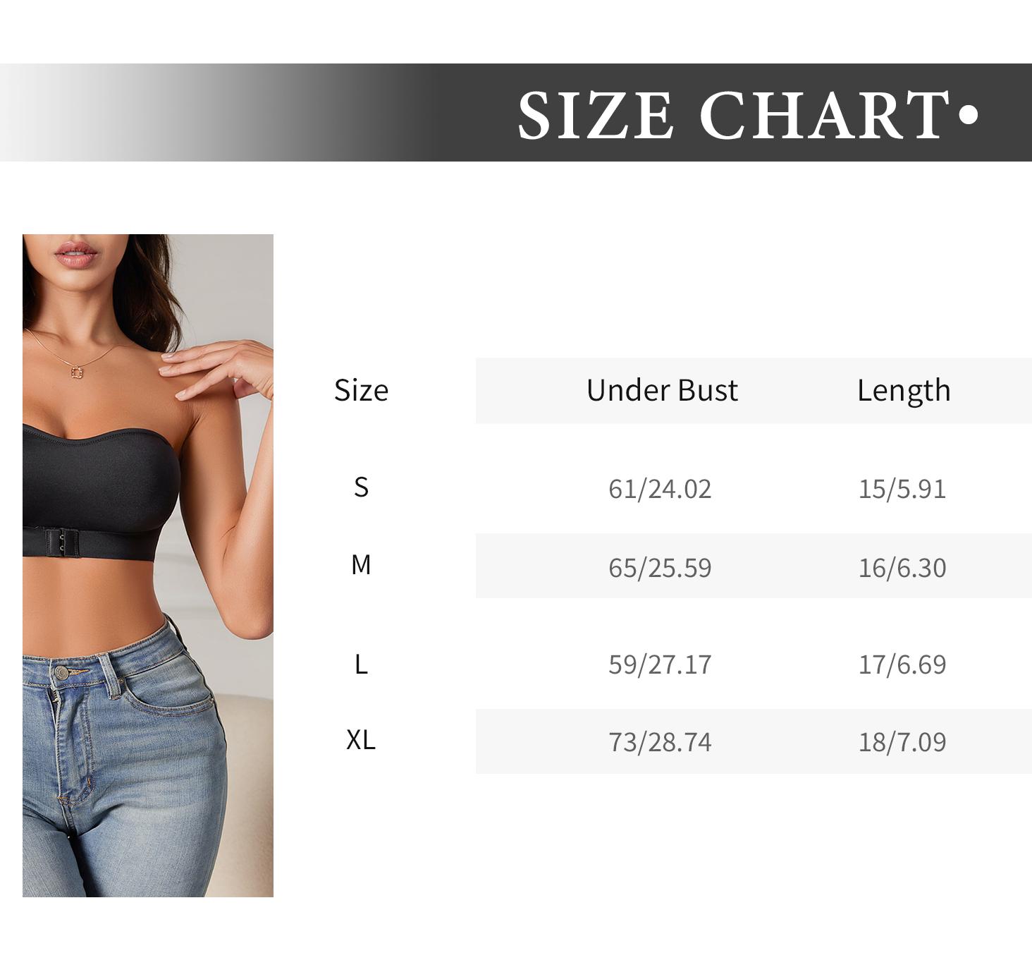 3 Pack Strapless Bras for Women Non-Slip Silicone No Padded Bandeau Bra Wireless Tube Top Front Closure Bra Womenswear