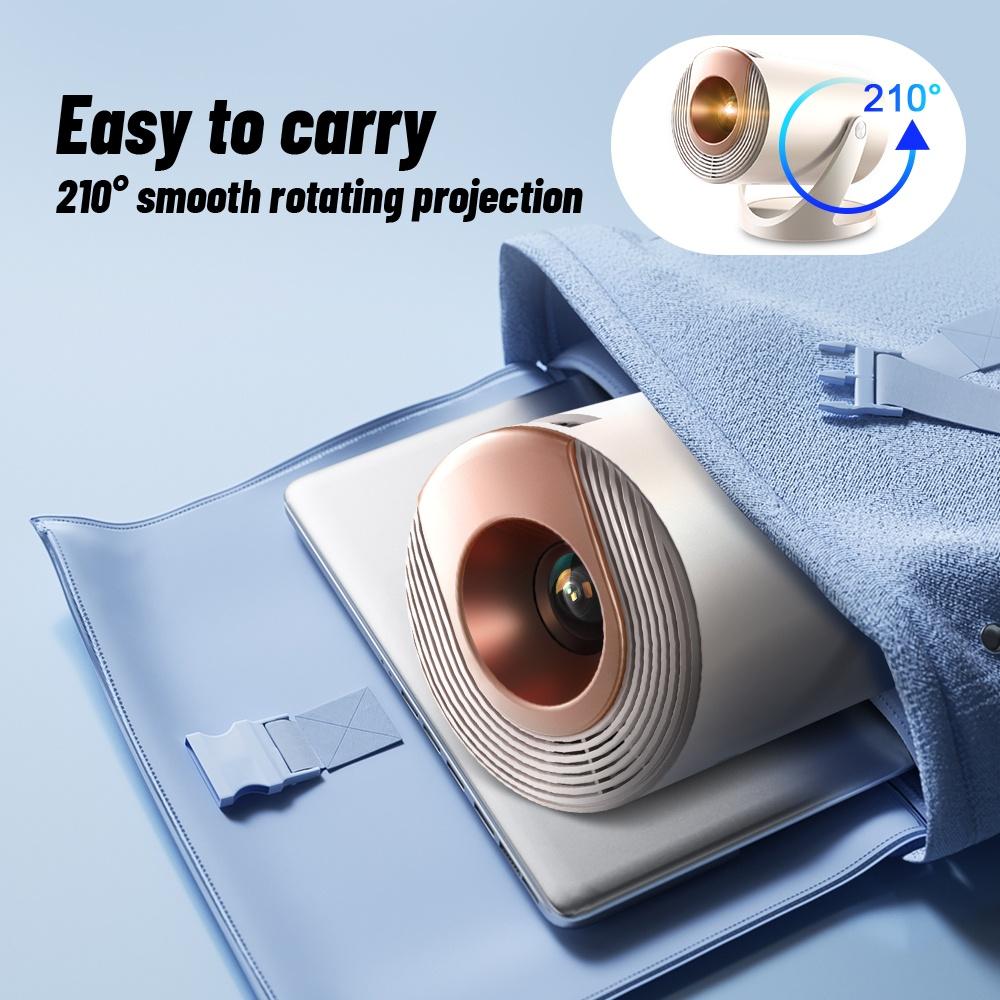 AMOVFILM 2026 Smart Mini Projector | 4K Support, Native 1080P HD, Built-in Netflix, WiFi & Bluetooth, Auto Keystone, 180° Rotation, Portable Home Theater