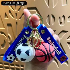 World Cup football keychain 3D pendant basketball car backpack key decoration keychain volleyball small gift