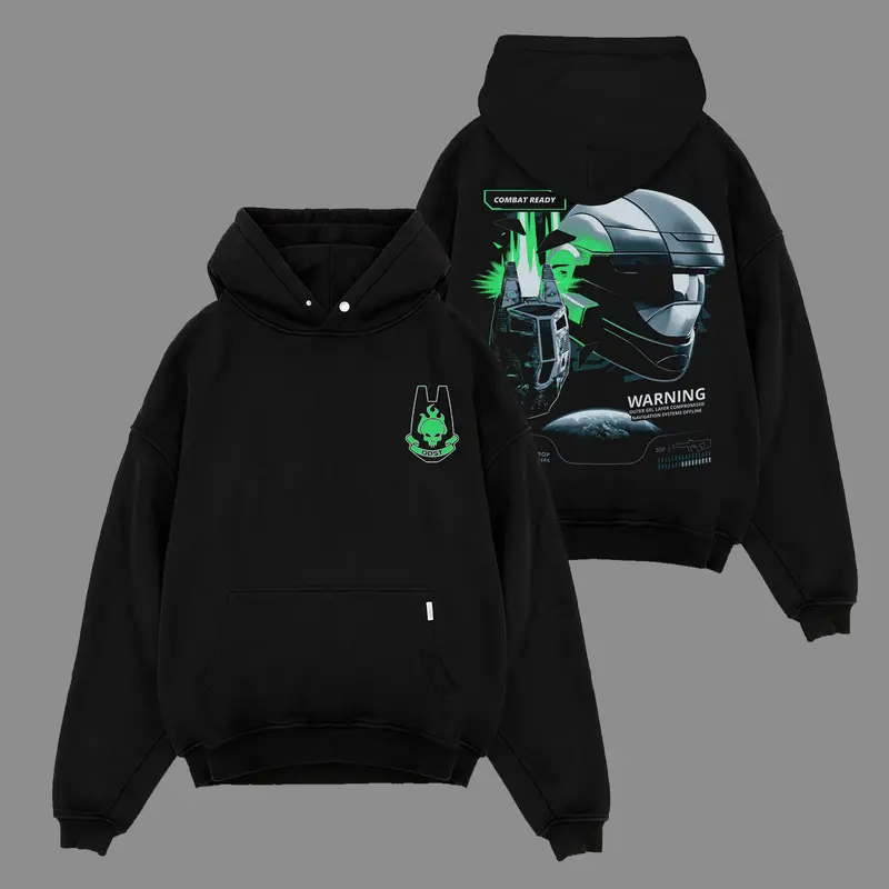Halo 3: ODST Hoodie Shirt Version 2 Premium Cotton, Halo Fans, RPG Game Graphic Hoodie, Streetwear Hoodie Unisex Oversize Gift for RPG Game Lovers