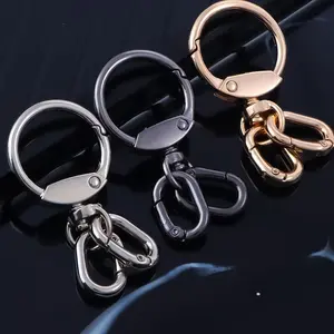 Swivel Clasp Clip, Metal Lobster Claw Clasps, Swivel Clasp with Key Rings for Keychain Making, DIY Crafts, Hanging Bag Buckle