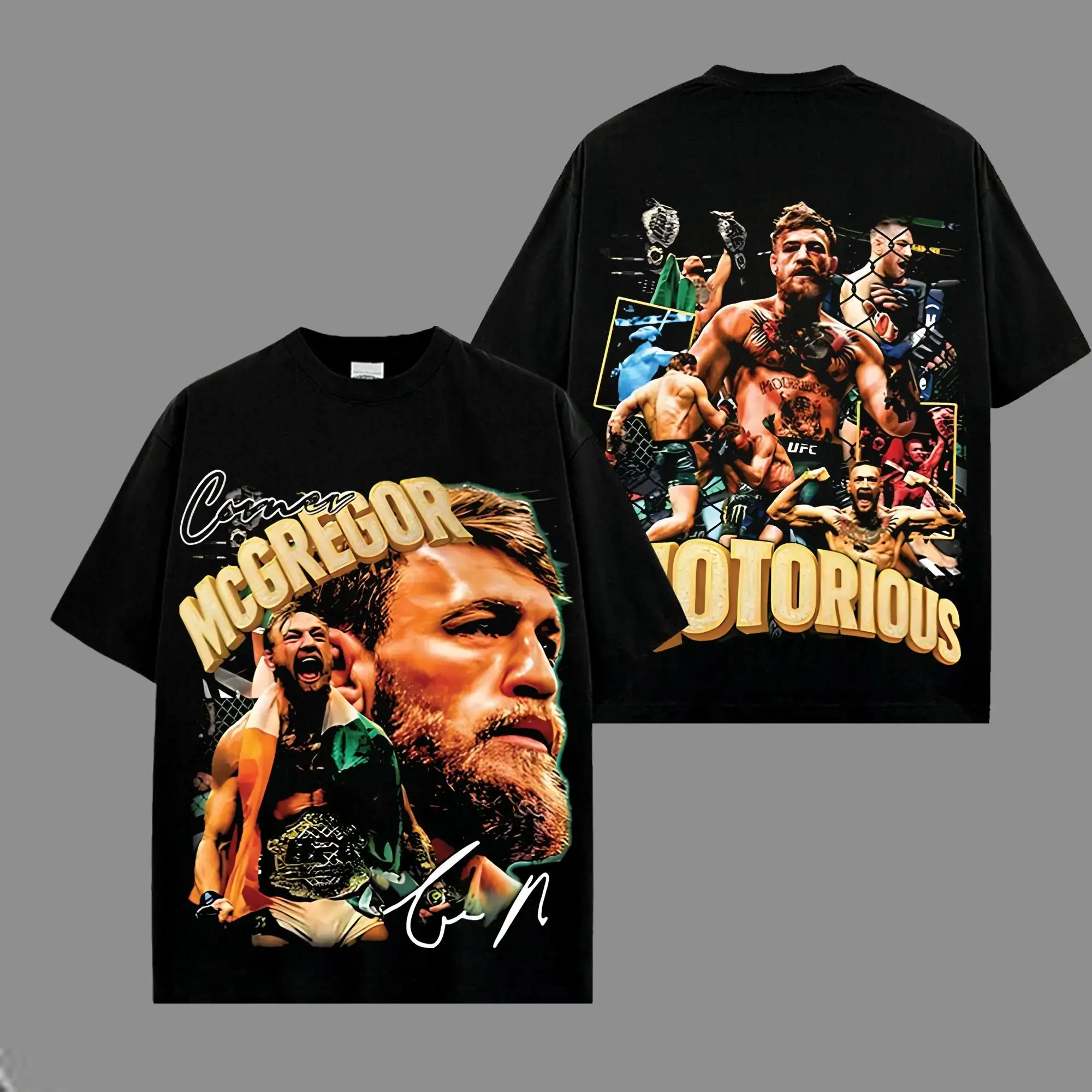 UFC Conor McGregor Retro Washed Cotton Graphic tee, Graphic t 