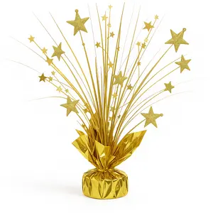 12" Gold Metallic Foil Starburst Centerpiece
