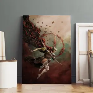 Elden Ring Poster, Malenia, Blade of Miquella Wall Art, Game Room Print, Game Poster Gift