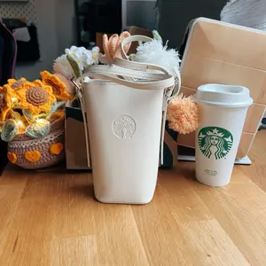 Starbucks overseas milky white color Crossing Bag PVC Duffel/Weekender Bag Duffel/Weekender Bag Duffel/Weekender Bag