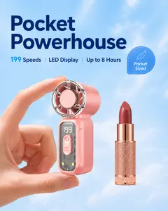 199-Speed Super Mini Turbo Fan Portable Pocket Fan for Travel, Makeup Drying, Hot Flashes & Stadium Use