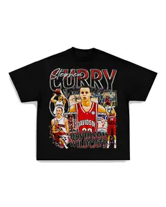 STEPHEN CURRY - DAVIDSON TEE Print Short Sleeve T-Shirt Menswear Stylish Basketball Top Man Tshirt Streetwear Shortsleeve Tropical halloween t-shirt