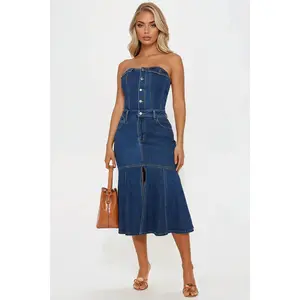 Main One Denim Midi Dress - Dark Wash