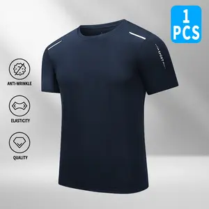 Men's Quick-Dry T-Shirt Solid Color Short-Sleeve Crew Neck Summer Sportswear for Sports Fitness Outdoor Activities Fast-Drying Breathable Fabric Cool Casual Feel TikTok Store  - Top, Menswear