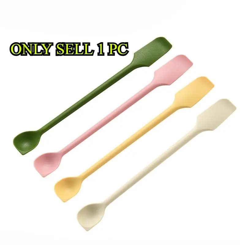 Multifunctional Silicone Mini Scraper 2-In-1, Dual Head Spatula for Baking & Jam Bottles, Easy Mixing & Coating Kitchen Tool, Cooking Utensils, Cooking Gadgets, Multifunctional Spatula Spoon