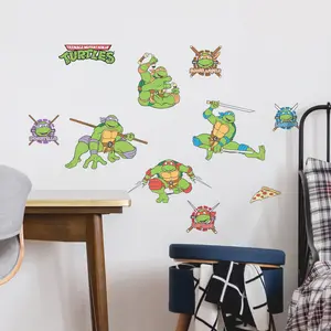Wall Palz Teenage Mutant Ninja Turtles TMNT Wall Decals Set with Raphael Michelangelo Leonardo & Donatello Stickers 5" to 10" Officially Licensed Nickelodeon Product Made in USA
