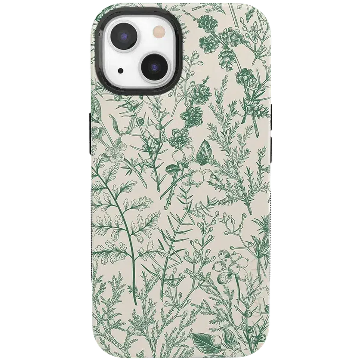 Casely iPhone 13 Case | Sage Garden | Green Floral | Bold Protective Design | Compatible with MagSafe