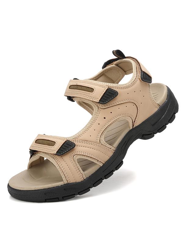 Men's Large Size Sport Sandals, Summer Casual Beach Shoes, Fashionable Men's Velcro Slippers, Durable Design, Comfortable Stylish Footwear, Hiking Sandals