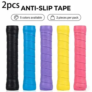 2pcs Non-Slip Sports Handle Tape, Multi-Functional Elastic Sweat-Wicking Wrap, Suitable for Tennis Racket/bicycle Handle/badminton Racket/fishing Rod/dumbbell