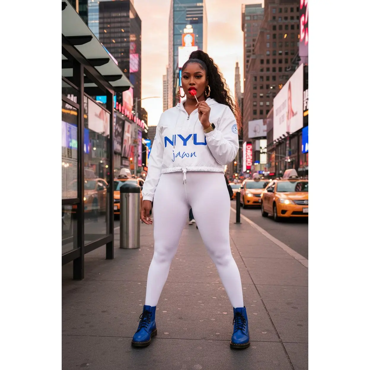 NYU JAWN CITY PRIDE Women’s cropped windbreaker