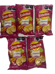 5 Pack Sabritas Habanero – Mexican Spicy Chips – 1.48 oz (42 g) Each