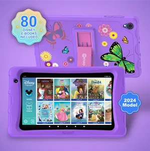 Contixo 8” Android 10 Kids Tablet, 64GB, Kid-Proof Case, Parental Controls, 80 Preloaded Ebooks, Safe Browsing, Dual Cameras, Wi-Fi Educational Device, 4 Colors, Blue
