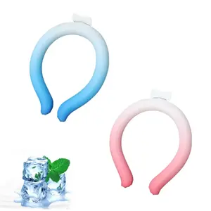 1/2 Pcs Wearable Ice Ring Cooler, Reusable Neck Cooling Tube with Insulated Bag, Freezes Below 28°C, Ice Pack for Summer Heat Relief, Lightweight Cooling Collar for Outdoor Sports & Indoor Use, Perfect Summer Essential Gift for Men and Women
