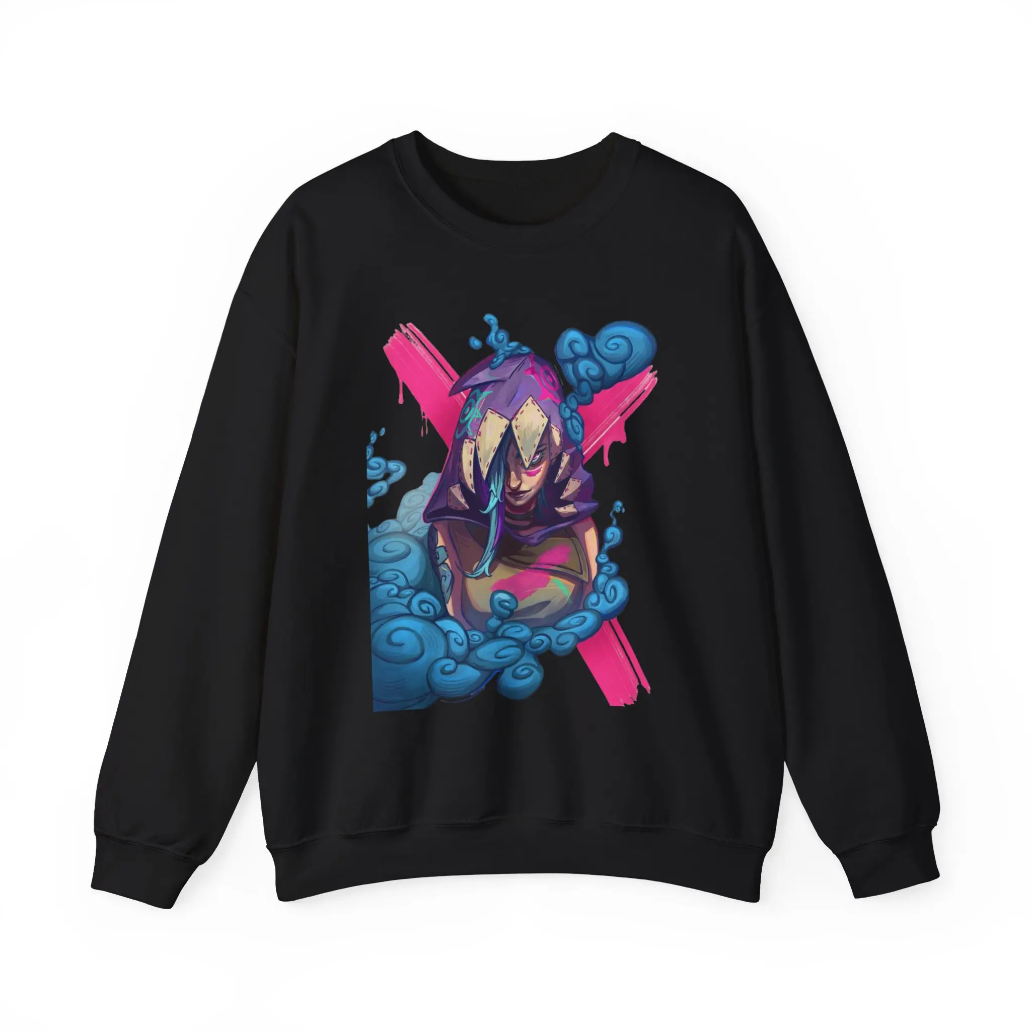 Jinx Arcane League of Legends Sweatshirt, Gaming Gift, Unisex Crewneck Jumper, Cartoon Character
