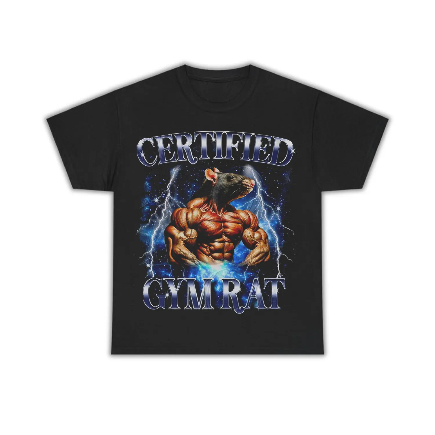Certified Gym Rat Funny Vintage 90s Style T-Shirt, Unisex Retro Gym Graphic Tee, Pump Cover Rat Shirt, Gym Lovers Gift, Funny Gym Meme Shirt