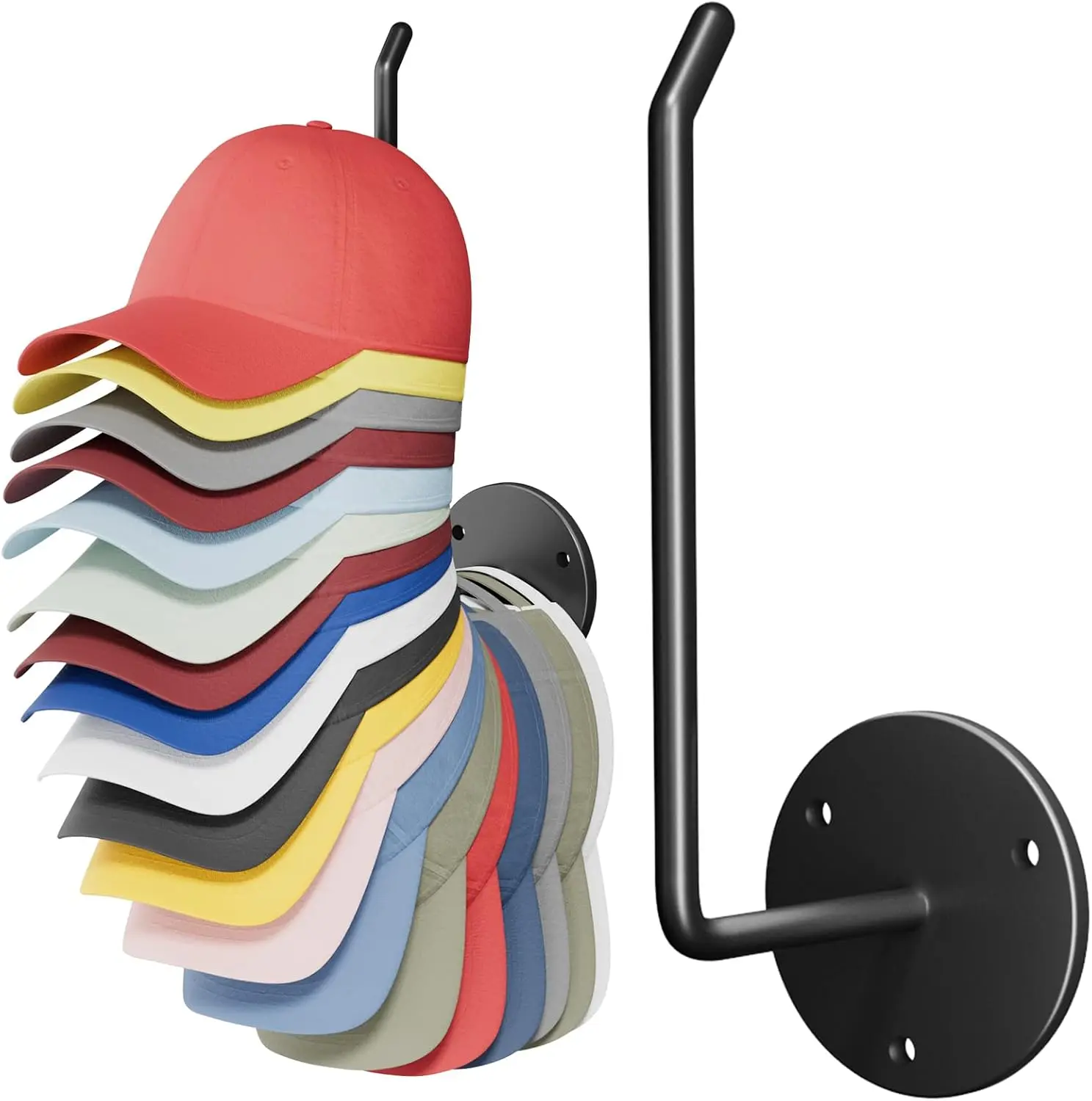 Hat Organizer - Holds Up to 20-25 Hats, Wall or Door Hanger, Wall Closet & Storage for Baseball Caps, Headband, Key, Belt, Tie, 1 Pcs