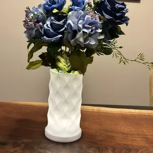 Helix LED Lamp & Vase - Dual Functional - Day or Night - Centerpiece for Home Decor - 3D-Printed Design - Energy-Efficient 2W - USB-A Compatible - Soft Sculpted Sinusoid