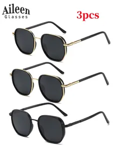 Unisex Vintage Trendy Round Frame Sunglasses, Retro All-match Tinted Lens Sunglasses, Fashionable Sunglasses for Everyday Use and Outdoor Activities