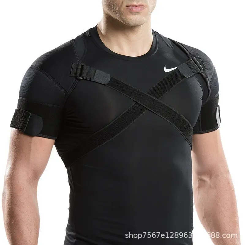 Sports Double Shoulder Support Straps Back Pain Double Bandage Cross Shoulder Straps