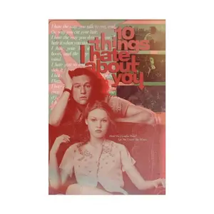 10 things I hate about you poster, 2000's Rom Com poster, Film Lover Poster, Movie Art, Unframed Wall Art, Bedroom Decor, Japanese Style