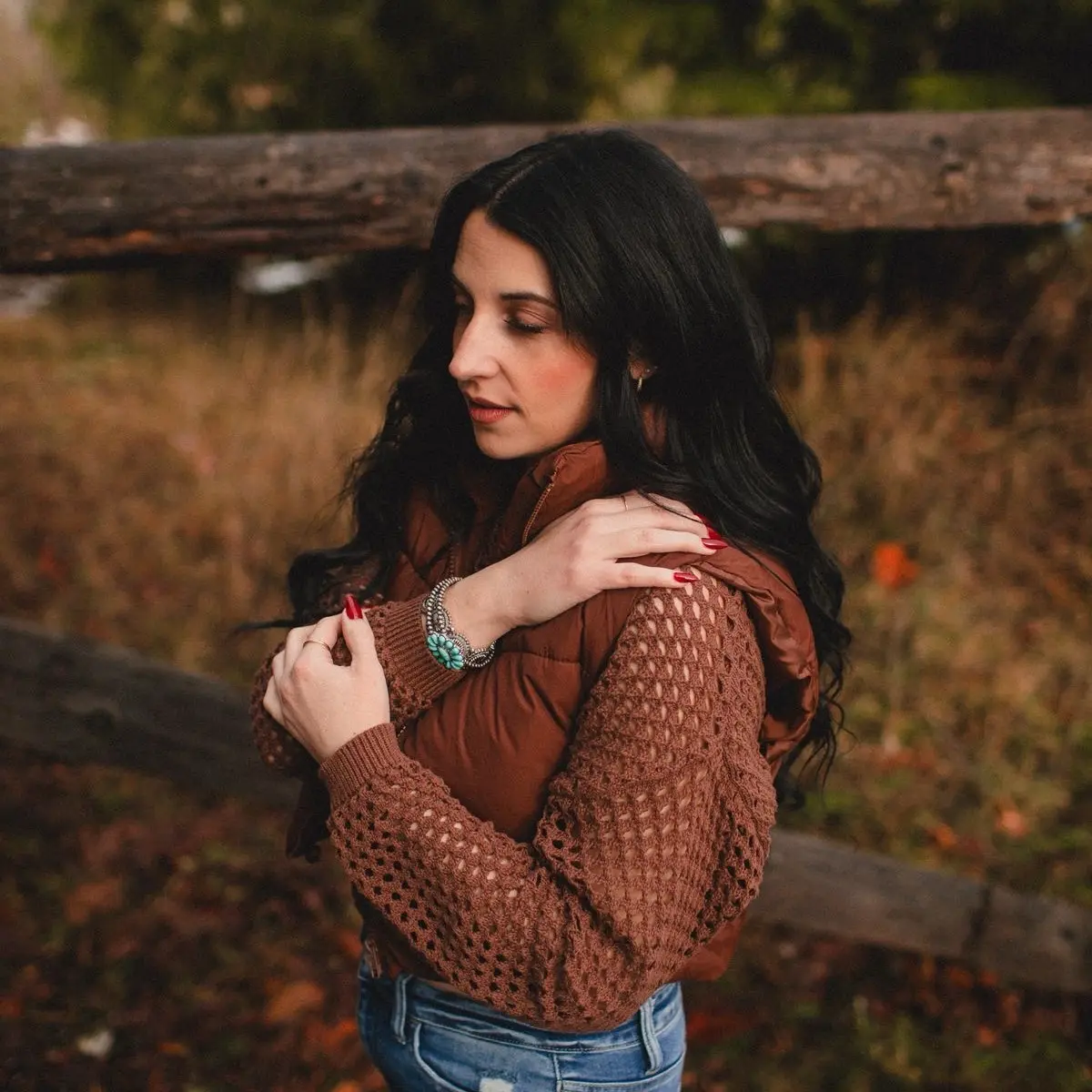 Open Knit Chocolate Sweater